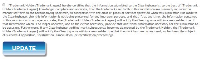 Afterwards, the Trademark Record should be submitted for re-verification by clicking the button Submit for reverification (C), as shown