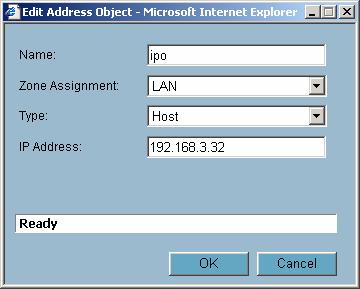 3. Create Address Objects for both sides of the VPN. Address objects must be created for all IP Addresses associated with the VPN. Add each Address object that is in the table below.