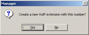a new VoIP extension.