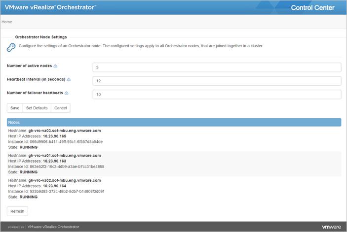Configuring F5 Load balancer To increase the availability of the VMware vrealize Orchestrator services, you can put the Orchestrator behind a load balancer.