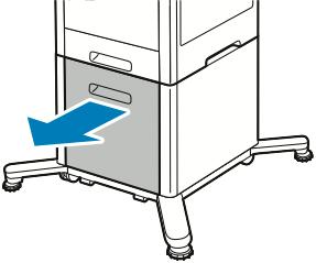 9. If the Tray Mode is set to Fully Adjustable, the printer prompts you to set the paper type, size and color. a) If the paper type, size and color are correct, touch OK.
