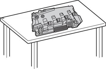 After removing the waste cartridge, do not touch the area shown in the illustration. 5.