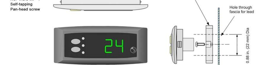 Because of its wider operating temperature range, the display module may be mounted inside the display case or walk-in cold room.