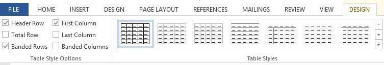 Now select Layout from the top of the page and click on Repeat Header Rows (see Fig 10) Figure 10 5. Finally, you ll add Alt Text by right clicking the table and choosing Table Properties.