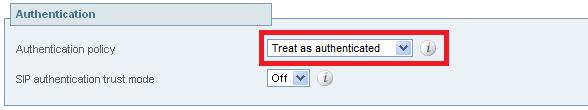 Find the Authentication policy control and select Treat as authenticated. Notes: 4. Click Save.
