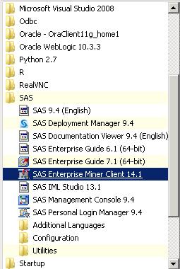 Verify the Installation 35 To start the SAS Enterprise Miner 14.1 client using Java Web Start, open the SAS Enterprise Miner Status page. That page will be similar to the following: http:// myserver.