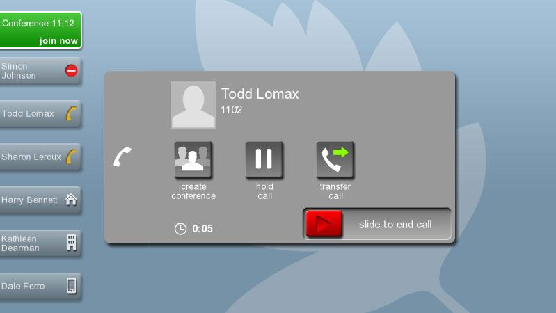 Using in-call features Using in-call features When you are in an audio call When you are in an audio call, you can see in-call options: create conference: you can add other people into your call hold