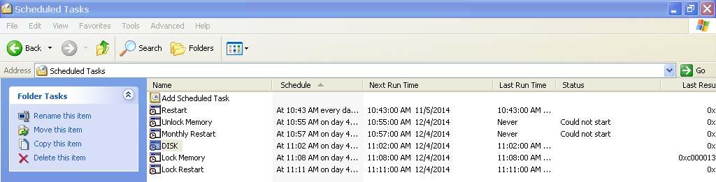 38. To change the schedule for when the tasks are run do the