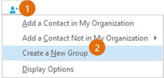 Create a group Set up a group for each team you work with so you quickly see who s available, or communicate with the entire team at once.