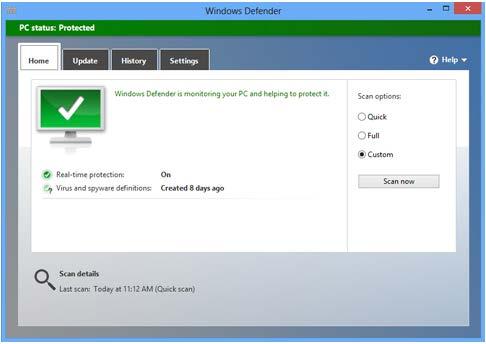 Antivirus protection In Windows 8, Windows Defender replaces Microsoft Security Essentials.