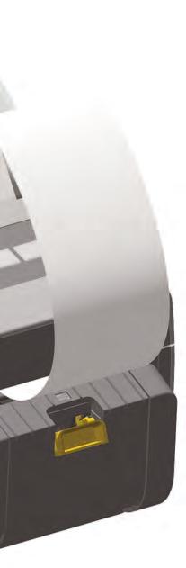 Print Operations Using the Label Dispenser Option 73 2. Lift the liner over the top of the printer.