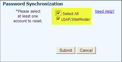 CHANGE PASSWORD 1. From the landing page, select the Change Password link. The SiteMinder page opens. 2. Enter your User Login and Self Service/LDAP password 3.