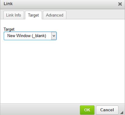 Tips for links: Open in New window Create Buttons Use the Target Tab in the Link Properties box to set the link to open in a new window This means the user won't be taken away from your website when