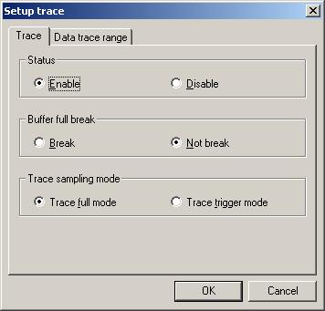 debugger from trace data buffer. I.e. The line having the frame number for which following condition is met, will be highlighted in Trace window (Memory location read by debugger) & (Address Mask) =