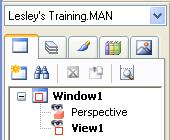 4 8 Use the Save View As command on the View menu to save the perspective drawing style view to the name Perspective. The new view is added to the views for Window1.