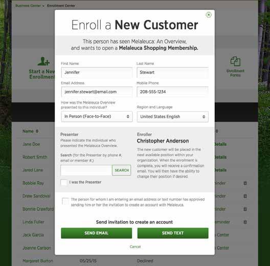 Online Enrollment Guide Enroller: Send an Invitation 3 3 3 To start a new enrollment, an Enroller can email or text an invitation to a new customer.