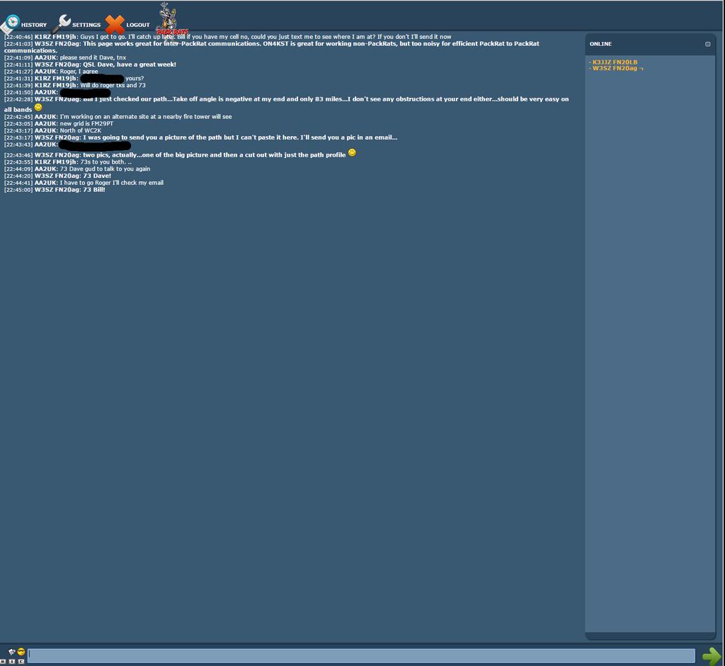 A typical members chat room window looks like this: You can see a larger image of this page here: http://www.nitehawk.com/w3sz/packratschatroom.