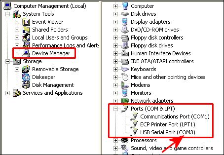 Determining the COM Port If you are using Windows 7 and you noted the COM port during installation, procede to Selecting the COM Port, on the following page.