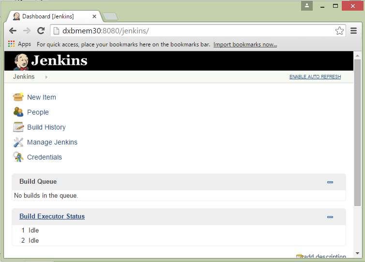 there, open a browser instance to your Jenkins master instance.