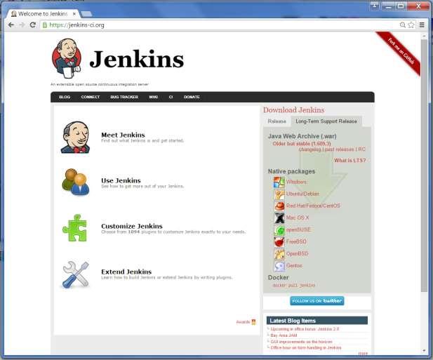 Click the link Older but stable version to download the Jenkins war file. Starting Jenkins Open the command prompt. From the command prompt, browse to the directory where the jenkins.