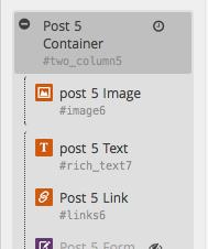 STEP 9 Find the Rich Text Widget in the Post 5 Container and click on