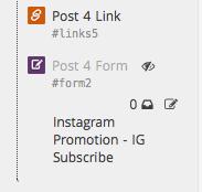 STEP 11 The link in Post 4 also accesses a Form Widget, but this one is designed to collect newsletter signups.