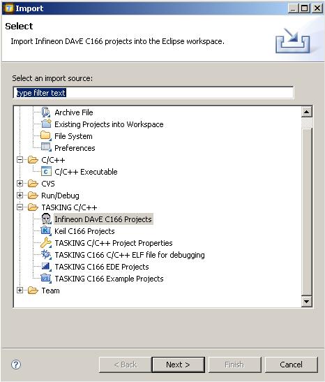 HOT Exercise ASC Tasking VX Toolset Import DAVE Project