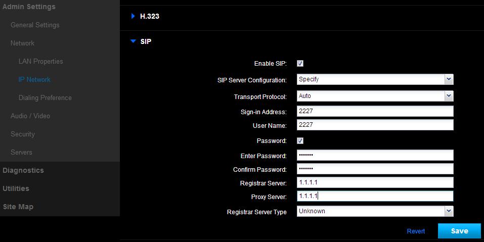 Direct Registration of Polycom RealPresence Systems with Cisco Unified CM 3 Configure the settings in the SIP Settings section of the IP Network screen as shown in the following table.