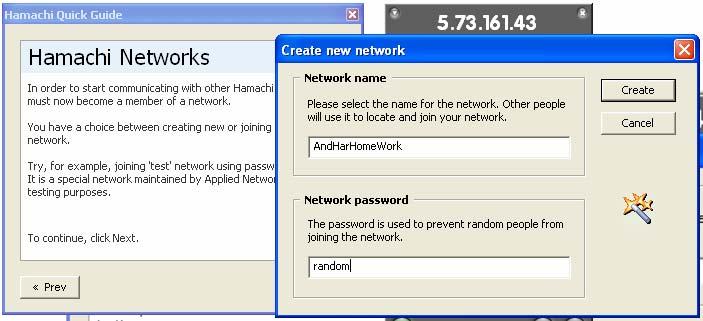 Here is an example of a valid network name and password: The new