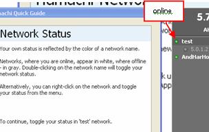 Use the Mini Guide example to toggle your status in the test network