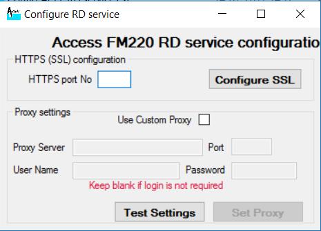 5. INSTRUCTIONS TO SET PROXY SETTINGS IN RD SERVICE: If your internet running through proxy and you