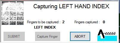Now, click on Capture Finger button and put your finger
