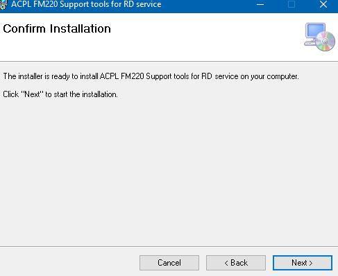 Confirm installation and click next to start further installation.