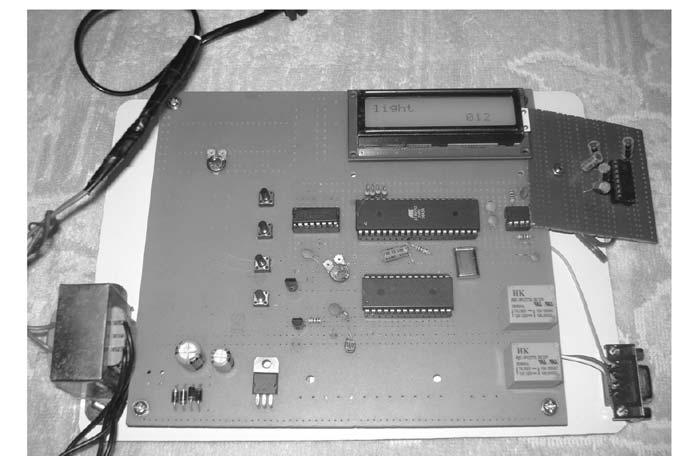 3 A. Goswami, T. Bezboruah and K.C. Sarma Figure 4.1: Embedded Control Hardware Circuit (Light display). Figure 4.: Embedded Control Hardware Circuit (Temperature display).