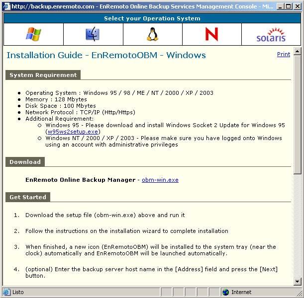 iii. Follow the instructions on the installation guide to complete EnRemotoOBM installation Notes on Windows Installation A quick launcher is now