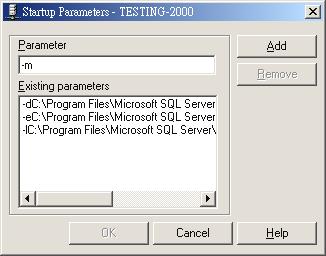 3. Add a -m parameter to the [Startup