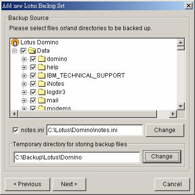d. Select the database(s) / file(s) you want to backup e. Enter a temporary location to store the backup files before they are sent to an EnRemoto Offsite Backup Server f.