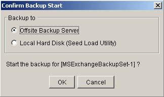 c. Select [Off-site Backup Server] to start