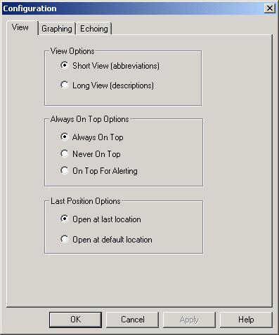 20 Using ipview Diagram 19: Configuration View Tab. View Options ipview can be viewed either in Short View or Long View.