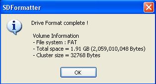 jp/support/global/cs/sd/download/sd_formatter.html Once the software is installed, insert the 2GB SD-Card you want to format and launch SDFormatter (Start > All Programs > Panasonic > SDFormatter V2.