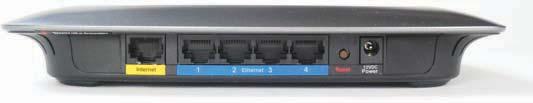 It has one port for the broadband modem and four ports for computers on the network. The router is also an 802.