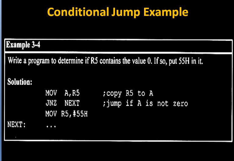 Conditional Jump