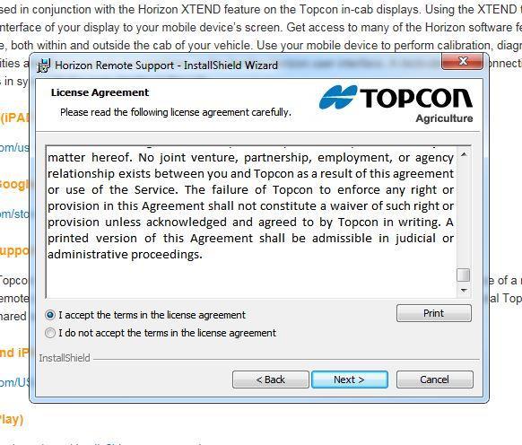 Once you have scrolled down to the bottom of the agreement you can