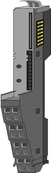 section supply and the staircase-shaped terminal for wiring. Additionally the terminal module has a locking system for fixing at a mounting rail.