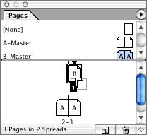 1. In the Page palette, drag-and-drop the specific Master Page icon on top of the regular body page icons. 2. The changes will automatically take effect.