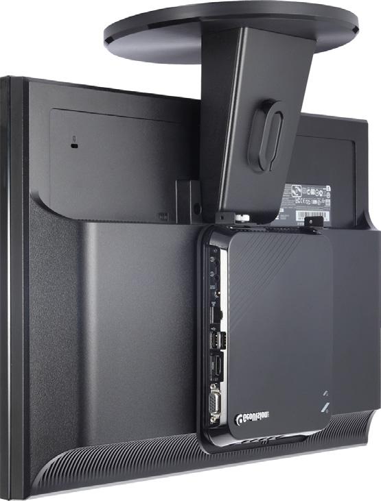 3. Attach the GV-NVR System Lite V2 to the VESA monitor mount and tighten the stand screw.