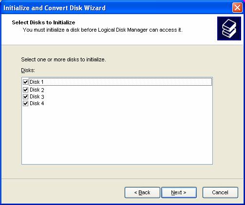 To manually initialize a drive, right-click on the name of the drive and select Initialize Disk. 4.