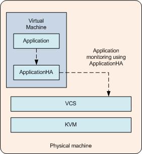 Application availability using Cluster Server Virtual to Virtual clustering and failover 132 Figure 11-1 VCS In host for VM HA and