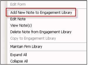 ADD A NEW DISCLOSURE NOTE To preview a list of disclosure notes: 1. Locate the disclosure note library you want to review in the right pane by selecting it from the dropdown menu. 2.
