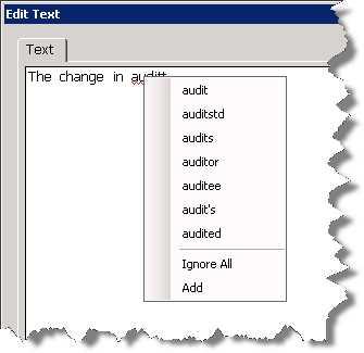 USE SPELL CHECK Use Spell Check SMART Practice Aids provides a spell check feature for engagement content input areas.